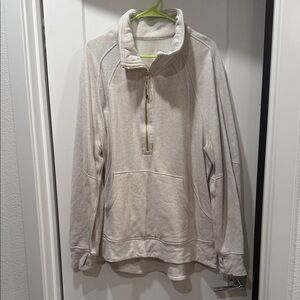 lululemon athletica Men's Cream Zip-Up Sweater
